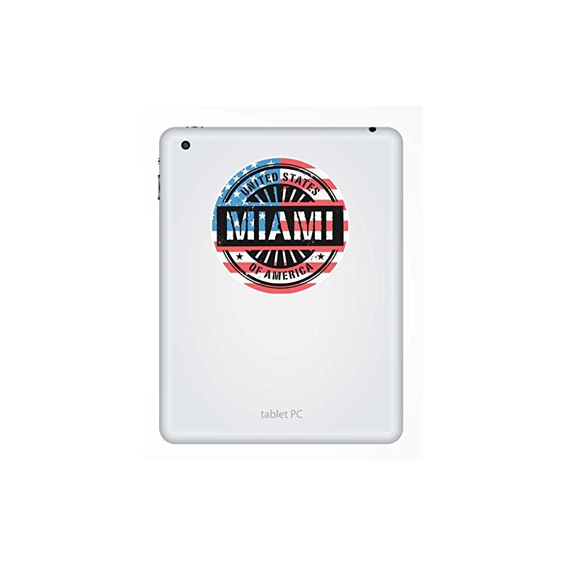 2 x 10cm Miami Florida USA Vinyl Sticker Travel Luggage