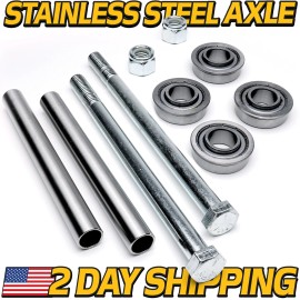 HD Switch (2 Kits) Stainless Axle Kit for BadBoy MZ MZ-Magnum MZ-Rambler w/Bolt & Bearings