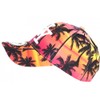 NY Cap Orange and Pink Tropical Palm Trees Sunset Baseball