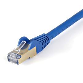 StarTech.com 6ASPAT150CMBL Cat6a Cable with Snagless RJ45 Connectors, Blue, 1.5 Meter