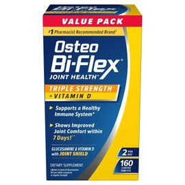 Osteo Bi-Flex 3+ Strength Joint Supplement Vitamin D &Glucosamin 160ct