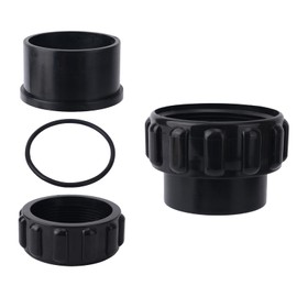 2 Sets 520595 Union Replacement Kit, Black Union Connector Kit Acid Cleaning Kits Compatible with Pentair Intellichlor IC20, IC40, IC60, IC80 Sap Pool Parts