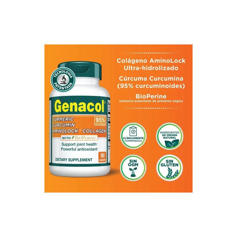 Genacol Suplemento Cúrcuma Colágeno 90 Cápsulas N/a
