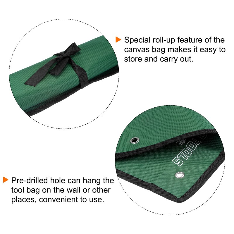 sourcing map 2pcs Wrench Organizer 8 Pockets 13.8" x 15.8"
