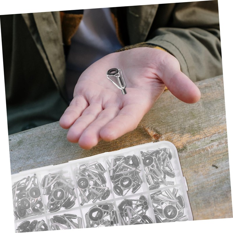 BIUDECO 80pcs Fishing Rod Guide Rings Rod Tips Repair Kit