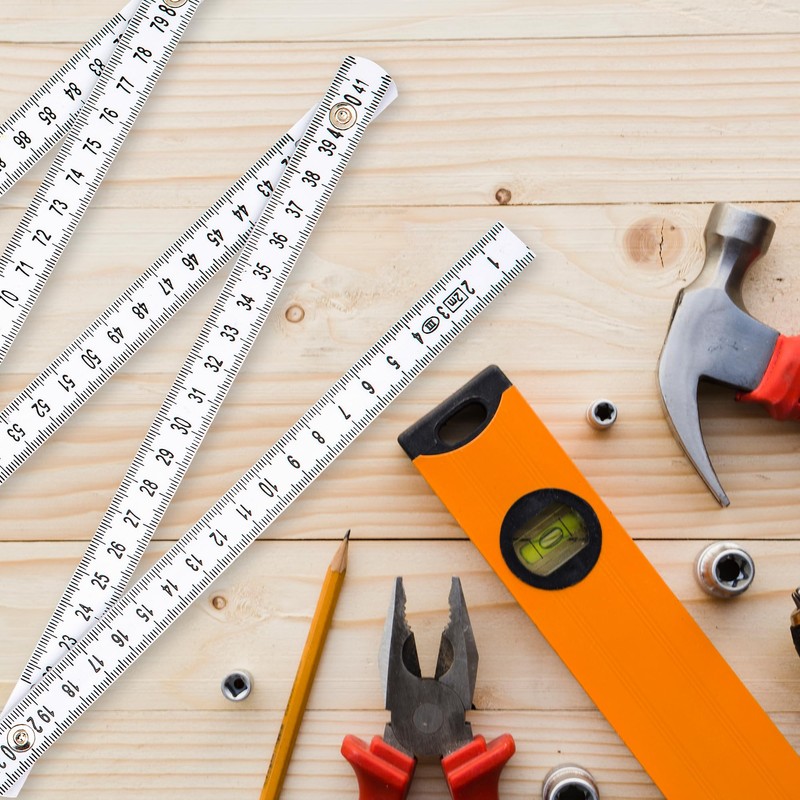 Terbold 2pk Folding Ruler Yard Stick | 6ft Imperial 2m