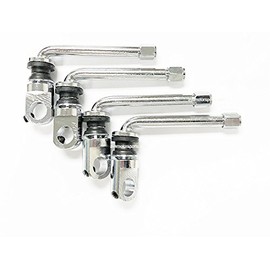 AVN Motorsports (4) Chrome 2.8" TPMS Valve Stems With TPMS Adapter ¦ 90 Degree ¦ Multi-Piece Wheels ¦ HRE MIRO FORGIATO WORK SSR WEDS