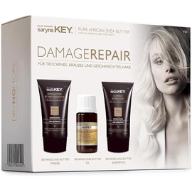 Damage Repair Treatment Kit – Shea Butter Mask, Shea Shampoo, Shea Oil - For Dry, Frizzy & Weakened Hair with Pure African Shea Butter - Travel Size Mini Kit