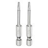 sourcing map 2pcs T10 Security Torx Bit 1/4" Hex Shank