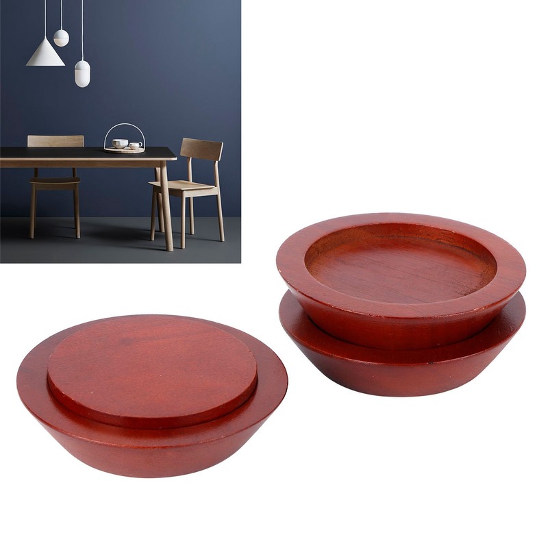 5PCS/Set Non Slip Furniture Leg Mat Wood Risers Lifts Height