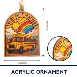 Kingduhu Bus Driver Appreciation Gift – Meaningful Appreciation Ornament, Thank You Keepsake for School Bus Driver, Holiday, Birthday or Retirement Gift, Ready to Hang