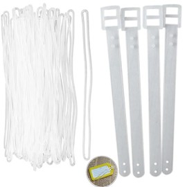 DraCra 60 Pack Luggage Tag Straps Luggage Tag Loops Clear Elastic Wire Key Ring Keychain Cable for Luggage Tags Travel Essentials Cruise Essential Suitcases Airplane Flying Baggage Name ID Card