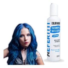 Biobelleza Shampoo Matizador Para Cabello Azul Con Keratina Nefertiti