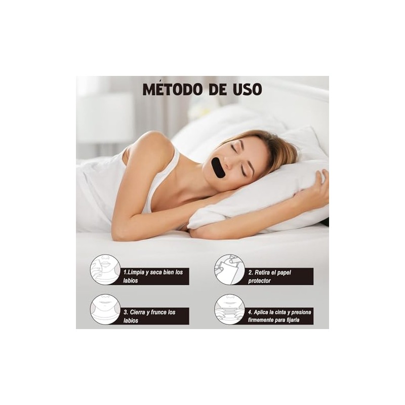 Yakiter 30 PCS Bucales Antirronquidos, Cinta Bucal para Dormir Especialmente
