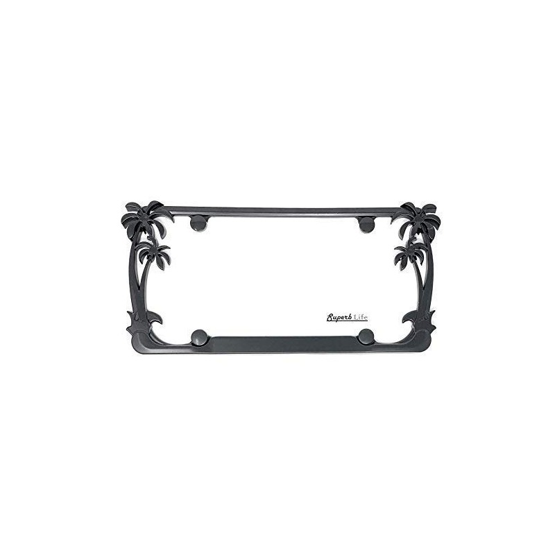 Tropical Palm Tree Chrome Polished License Plate Frame (2 Frames)