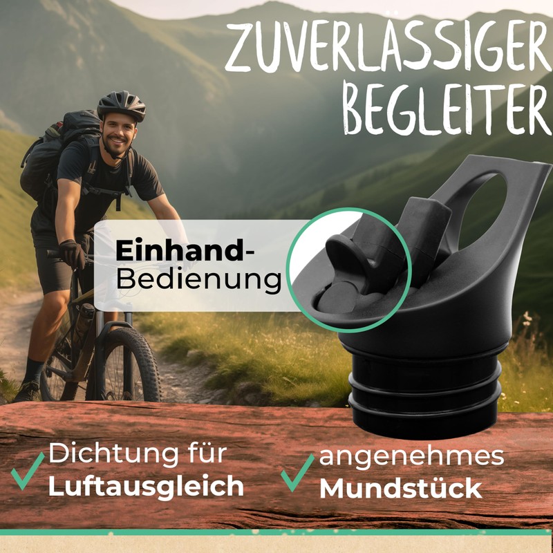 Freigeist Sports Cap | Flip Cap for Wide Neck Bottles,
