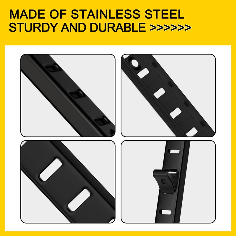 6 Pcs 36 Inch Shelf Pilaster Adjustable Shelf Brackets Stainless
