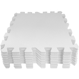 Grendle 30.5 x 30.5 x 1cm Interlocking Foam Mat Set (8 Piece White)