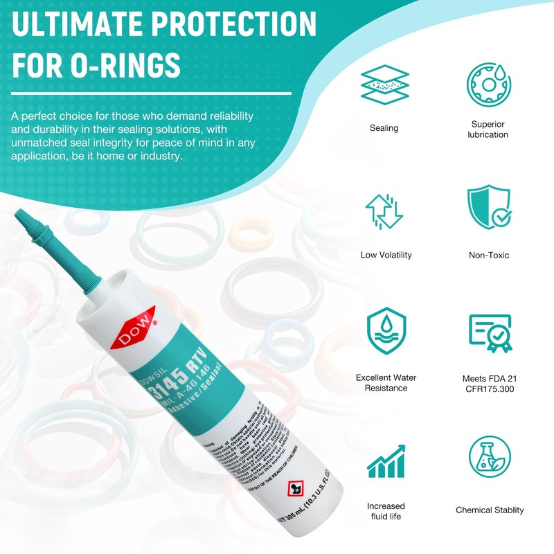 3145 RTV 305ml 10.3oz for Dowsil Adhesive Sealant Mil-A-46146 Electrical