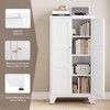Yizosh Metal Storage Cabinet with Doors and 3 Adjustable Shelves