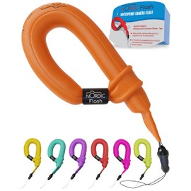 Nordic Flash Floating Camera Wrist Strap – Turquoise Splash (Single Pack) Compatible with GoPro Hero 12/13, DJI Action 5 Pro, Insta360 Ace Pro 2, OM TG-7, Waterproof Phone Pouch