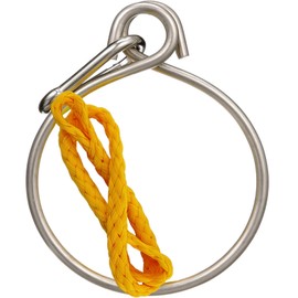 JT-HLM Stainless Steel 6mm Marine Anchor Assist Retrieval Device System Ring with Carabiner and Tether for Boats Yachts Ships