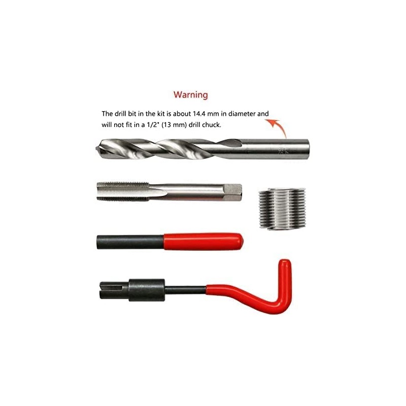 BestsQ 14pcs Thread Repair Kit M14 x 1.25mm Metric Thread