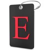 Etiqueta de equipaje plegable con lazo de acero inoxidable -