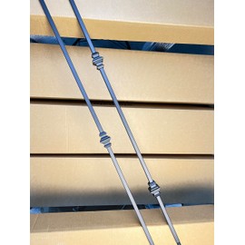 AAqq Decor 16 Pack Balusters for Staircase Interior Hollow Double and Single Knuckle Stair Spindles 1/2" Square Iron Balusters with 32 Swivel Shoes(A341-16)