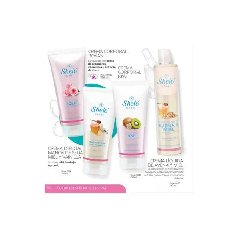 Crema Manos De Seda Miel Vainilla Shelo Nabel 250ml