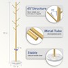 Durmmur Heavy Duty Coat Rack with Natural Marble Base, Freestanding