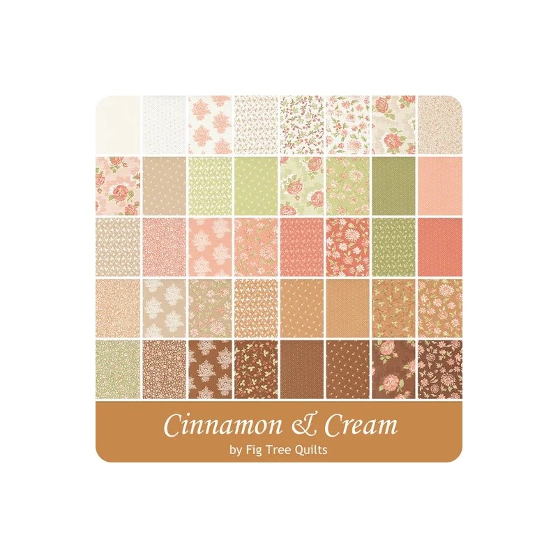 Moda CINNAMON & CREAM Fig Tree JELLY ROLL 40 strips