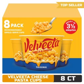 Velveeta Shells & Cheese Original Microwavable - 8 ct Pack, 2.39 oz Cups