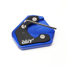 MOWOK Fits For SUZUKI GSX-S1000GT GSXS1000GT GSXSGT 2022-2023 Motorcycle Accessories CNC Aluminum Kickstand Extension Pad Foot Side Stand Support Plate (blue)
