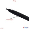 DIGNO SketchStic Felt Tip Pens, BLACK, Pack of 12, Fibre