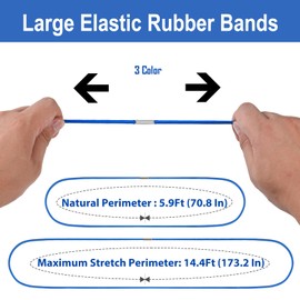 Trash Can Rubber Bands Large Fit 55, 65, 95, 96 Gallon Garbage Cans, Giant Heavy Duty Rubber Bands, Big Elastic Trash Bin Band Durable Thick for Kitchen Yard Keep Trash Bag in Place, Set of 3