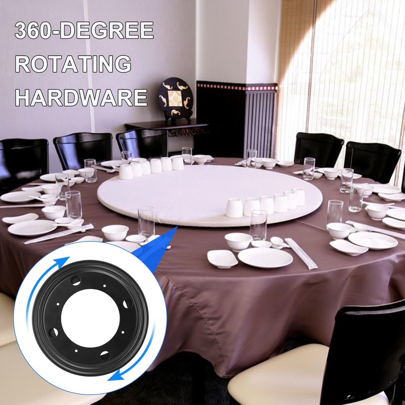 Biugaaufai 8 Pack 8 Inch Black Round Lazy Susan Turntable