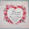 Fabric Panel 14"x14" 1 Corinthians 13:4 Scripture 100% Cotton Quilting