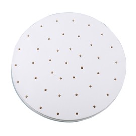 Steamer Paper, 200 Sheets Diameter of 12.6 Inch White Food Grade Silicone Oil Paper for Anti-stick Streaming (XXL)