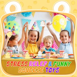 2PCS Hamster Squishy Toys, Mini Kawaii Hamster Squeeze Toys, Cute Soft Fidget Toys Stress Relief Squeeze Toys, Squishy Animals Toy Party Bags Fillers for Boys Girls Birthday Party Favors Gifts