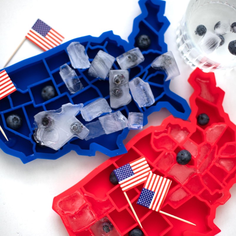 Amer-Ice Ice Cube Tray, USA Ice Cube Tray with State