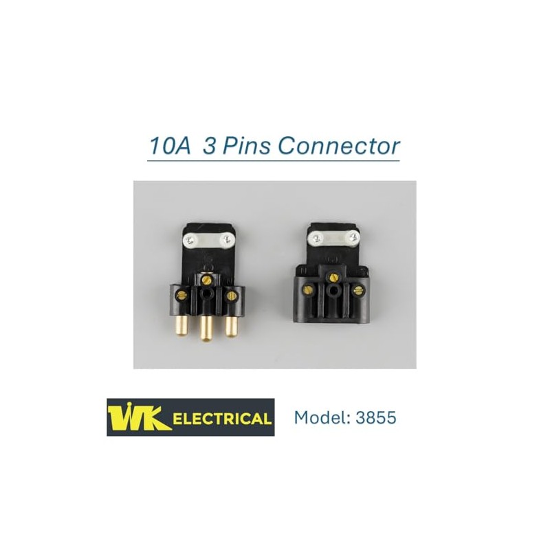 WK Electrical - Orange Inline Plug and Socket Cable Connector,