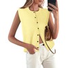 Cardigan Sweaters for Women 2025 Casual Sleeveless Button Up Cropped