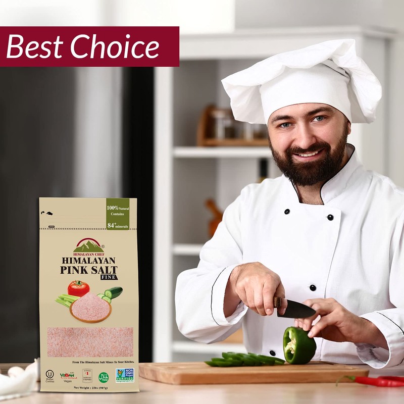 Himalayan Chef Fine Himalayan Pink Salt Bag, 2 LBS, Incredible