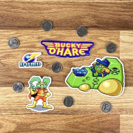 Handmade Bucky O'Hare Stickers Arcade Game Pixel Art 20 Sticker Pack