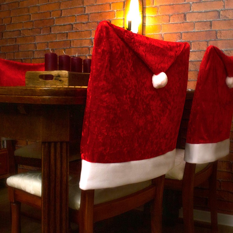 com-four® high-quality Christmas chair covers, Christmas decoration for chairs, premium