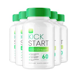 Kickstart 5-Pack Kick Start Blood Capsules, KickStart for Balanced Sugar - 300 Capsules