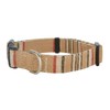 Classic Plaid Design Cotton Dog Collar with Black Quick-release Buckle,