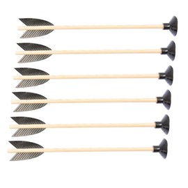 BestSaller 1215 Wooden Arrow Bolts with Suction Cup 25cm for Crossbow (Color Random,Pack of 6)