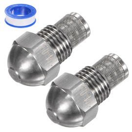 M METERXITY 2-Pack Mist Nozzle 1/4BSPT 0.4mm Orifice Dia Stainless Steel Filter Spray Tip W Sealing Tape for Cooling/Cleaning/Coating/Garden Watering Outdoor Fine Misting Nozzle